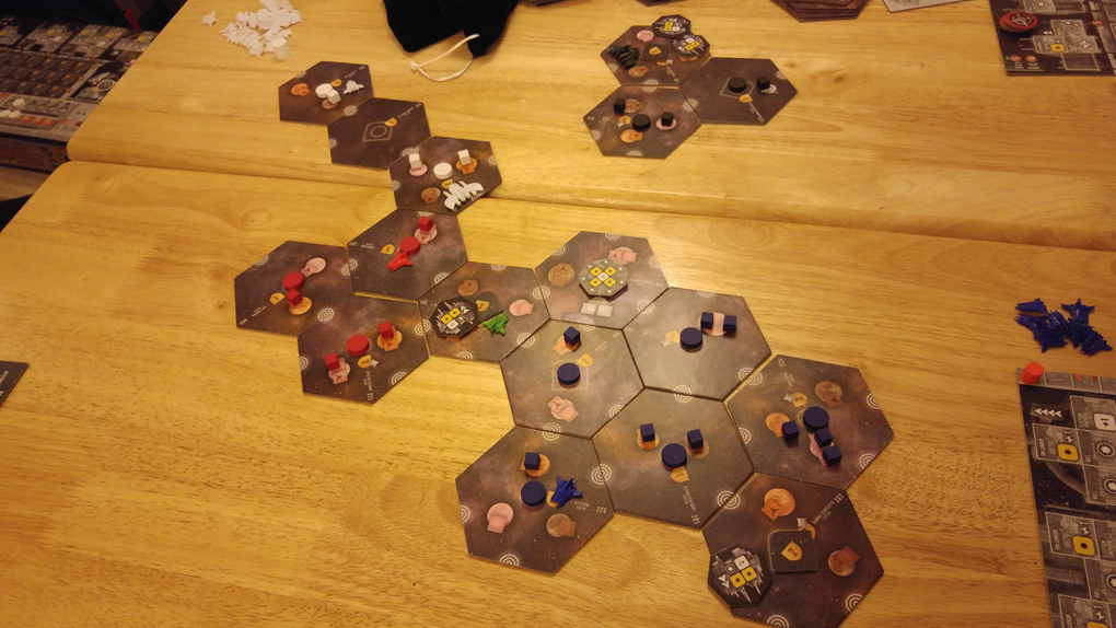 a game of eclipse in progress