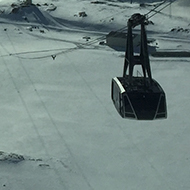 ski lift on a snowy mountain