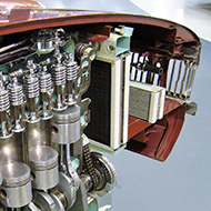 cutaway of MGB engine