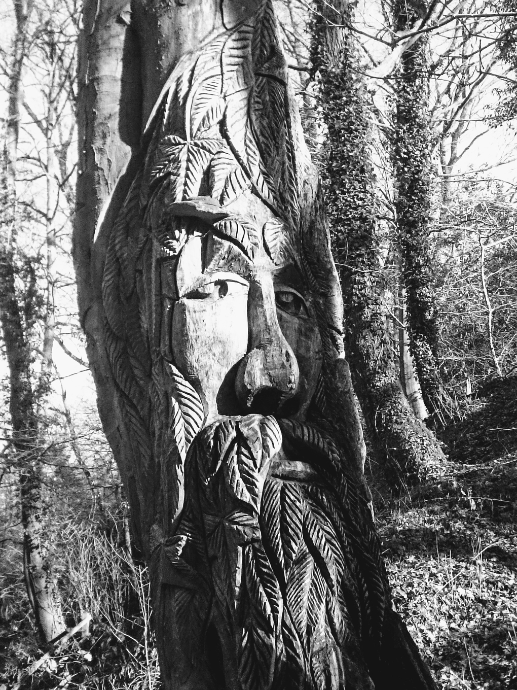 green man in the trees