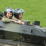 people in a tank