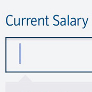 Form input for salary amount, with guidance not to exceed 4000 characters