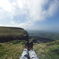 Photo taken from the top of Binevenagh, Northern Ireland on a beautiful day.