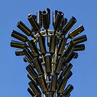 A sculpture of 1000 wine magnums
