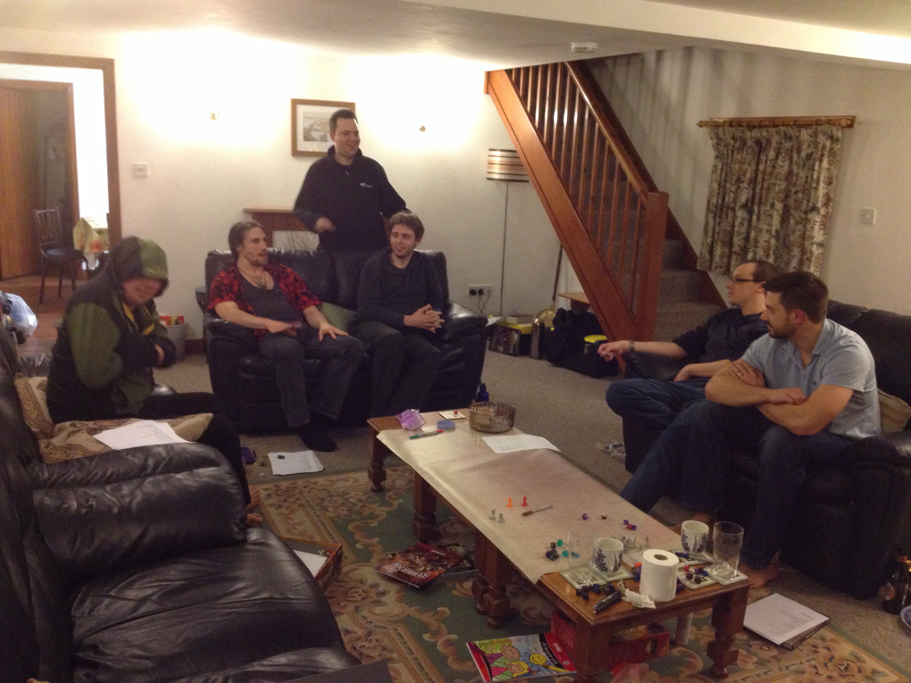 men playing tabletop roleplaying games