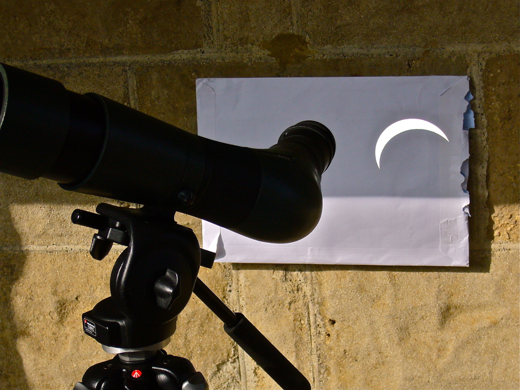 eclipse through a telescope