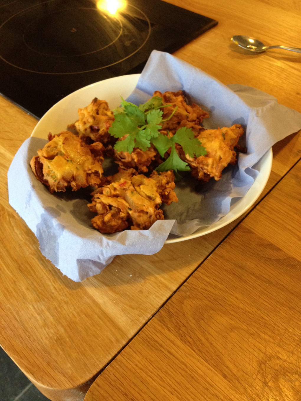 onion bhajis in a bowl