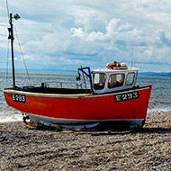 boats on a beach