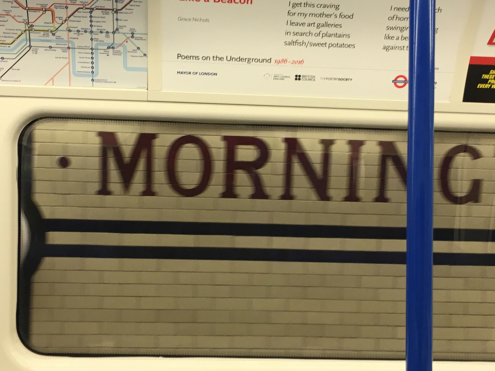 view out of the window of a London underground train