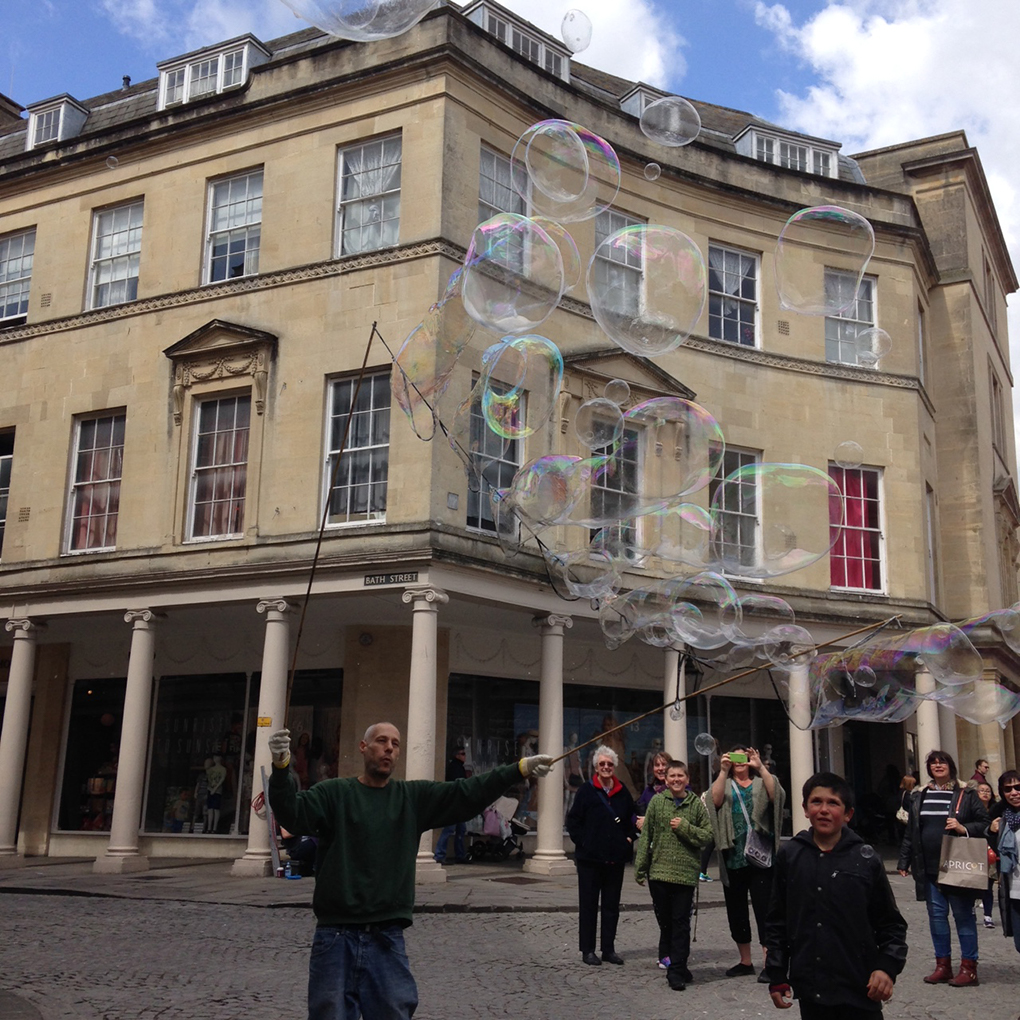 bubbles in bath