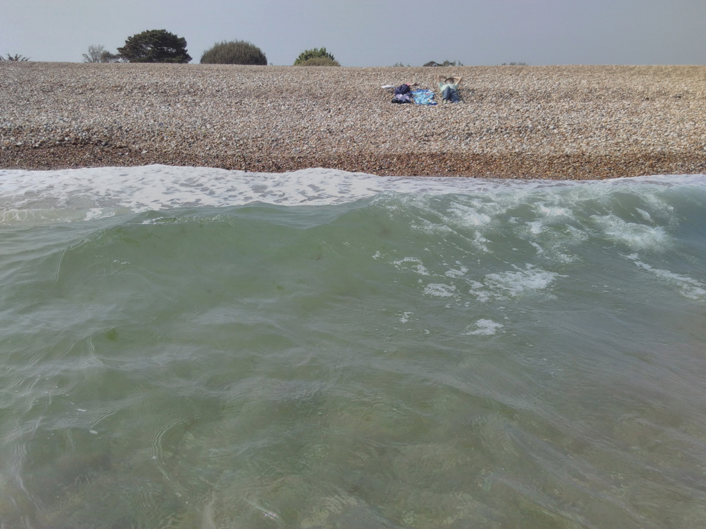 view of a beach from the english channel