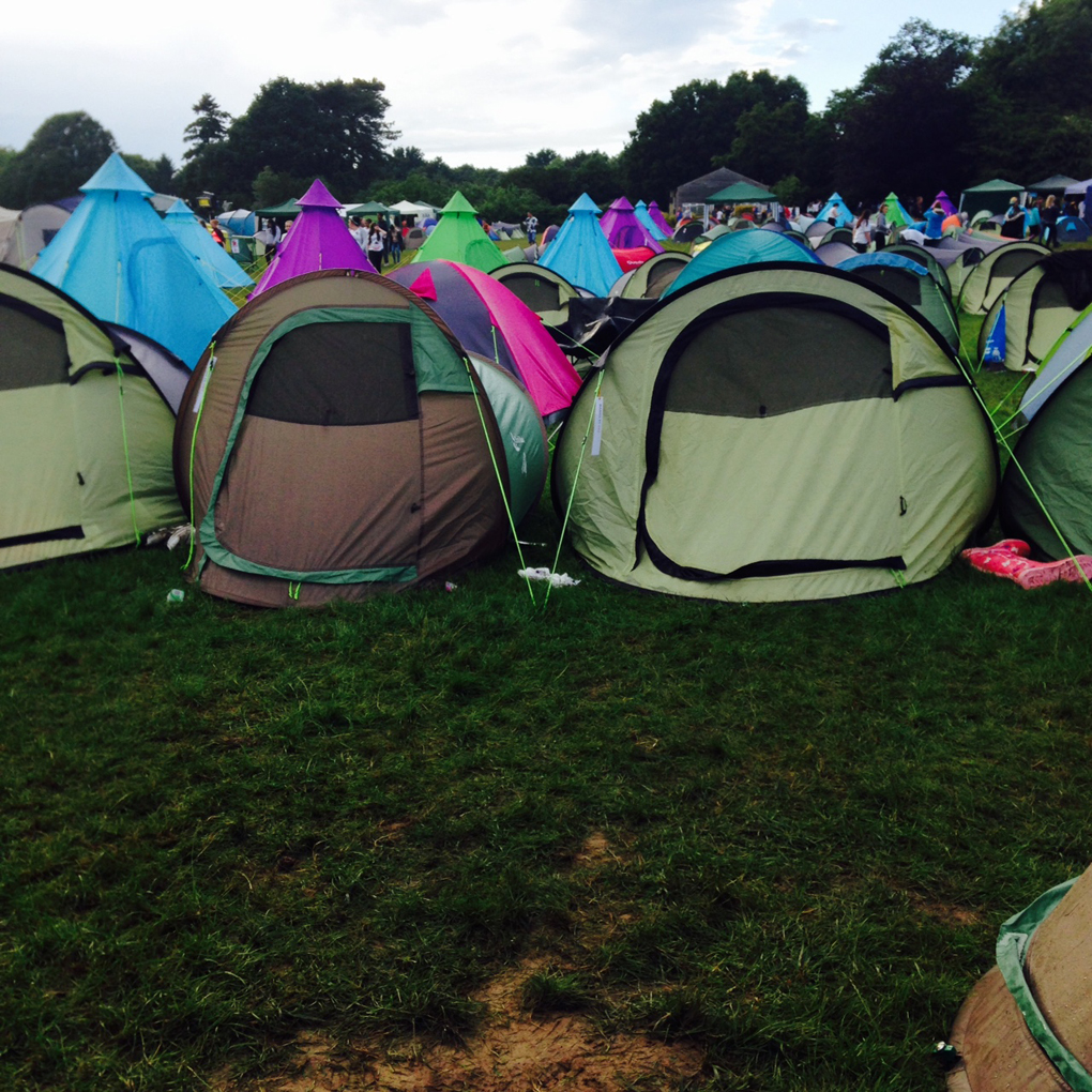 tents in a field