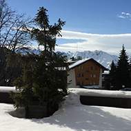 snow-covered chalet