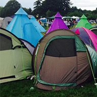 tents in a field