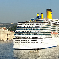 cruise liner in port