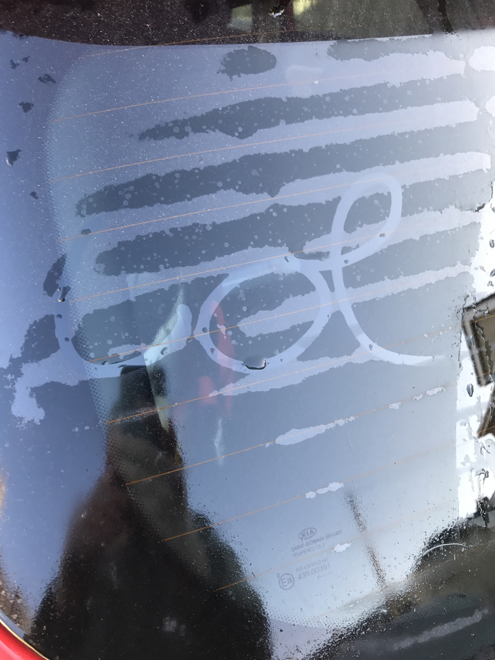 writing on car window