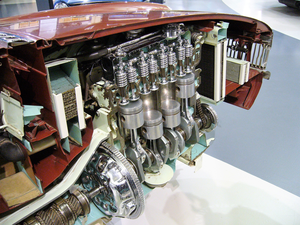 cutaway of MGB engine