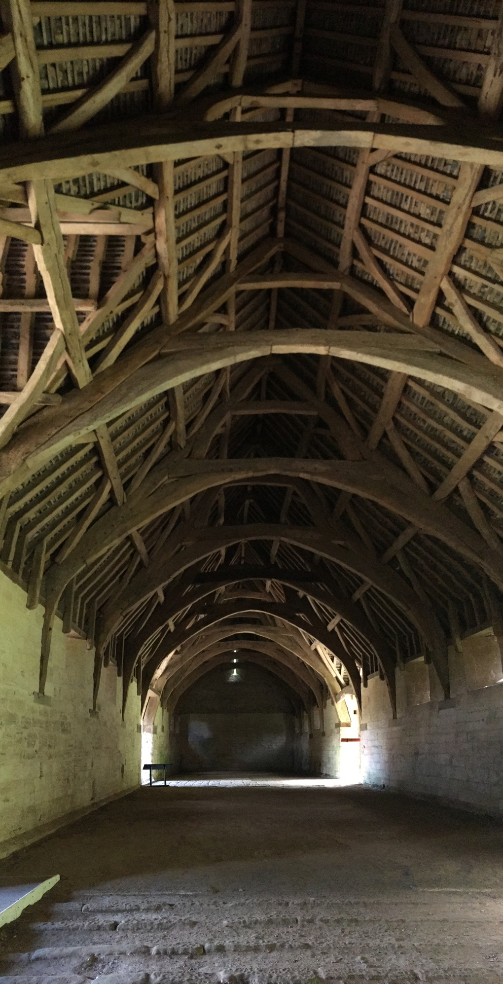 wooden roof from the inside