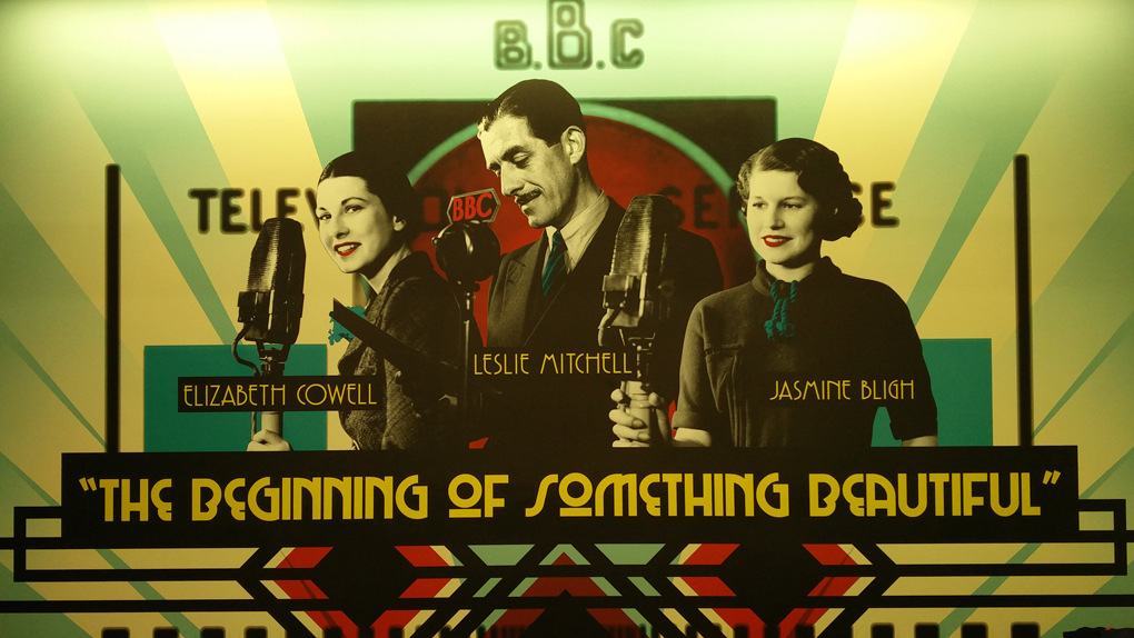 BBC poster of first television announcers