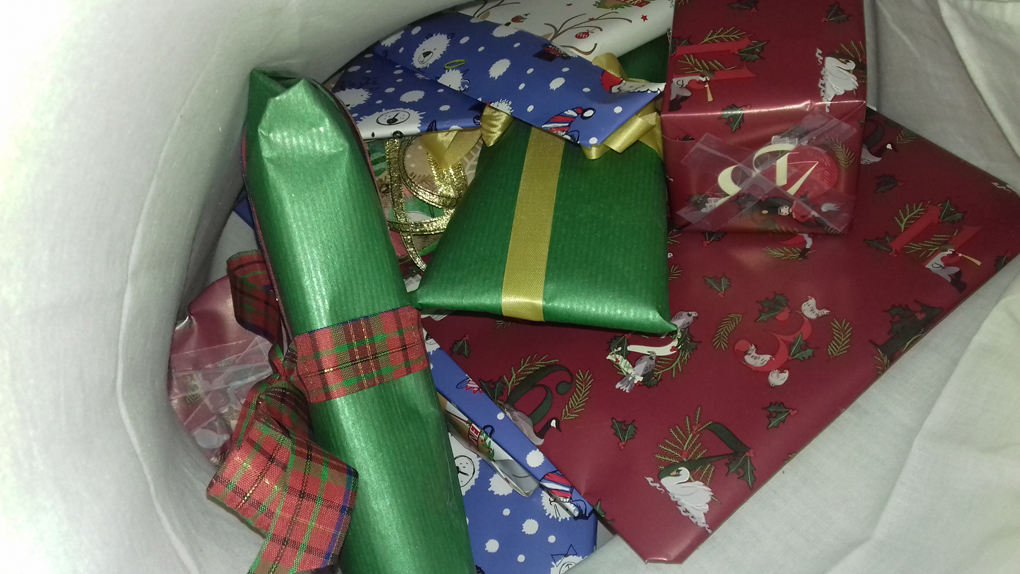 wrapped presents