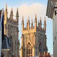 sun on York Minster