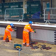 construction at Bath train station