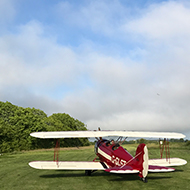 aeroplane on a campsite