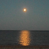 moon over the sea