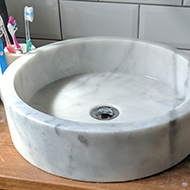 sewing machine turned into a sink