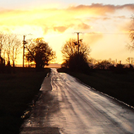 red sky at sunset