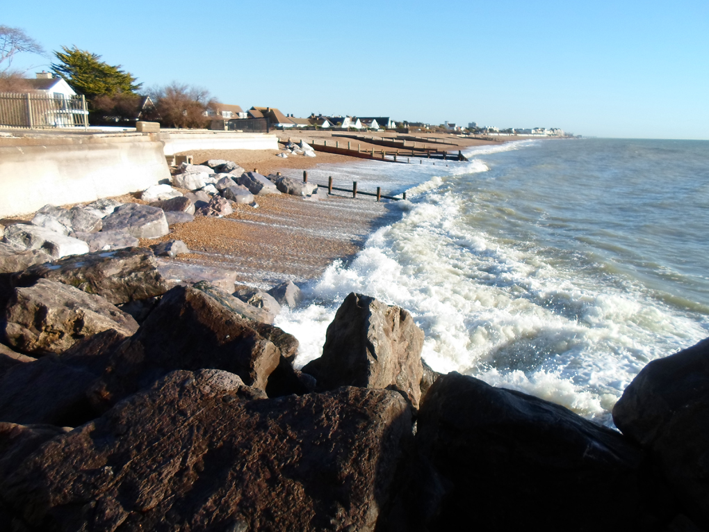 rough sea on the coast