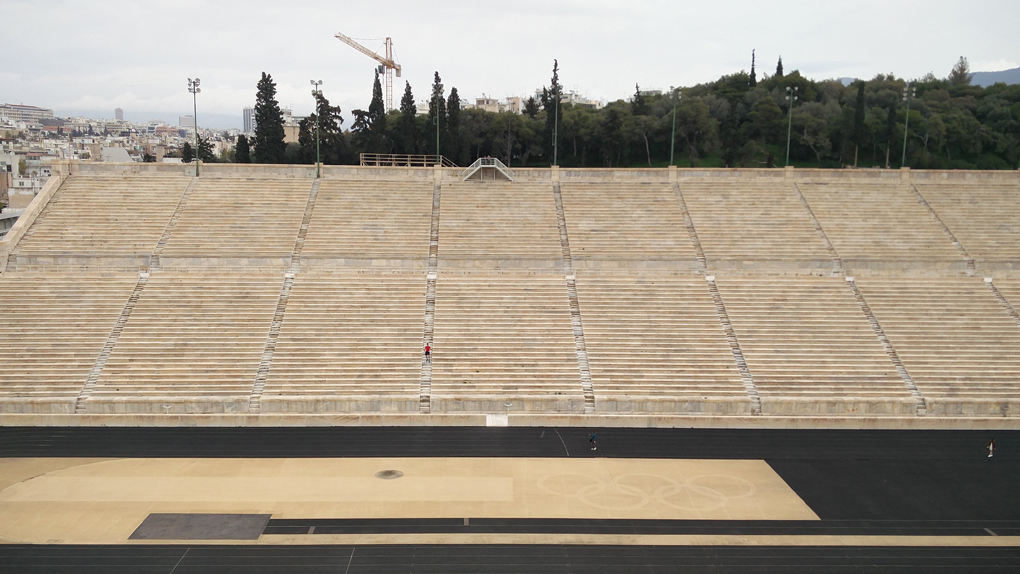 old and empty sports stadium