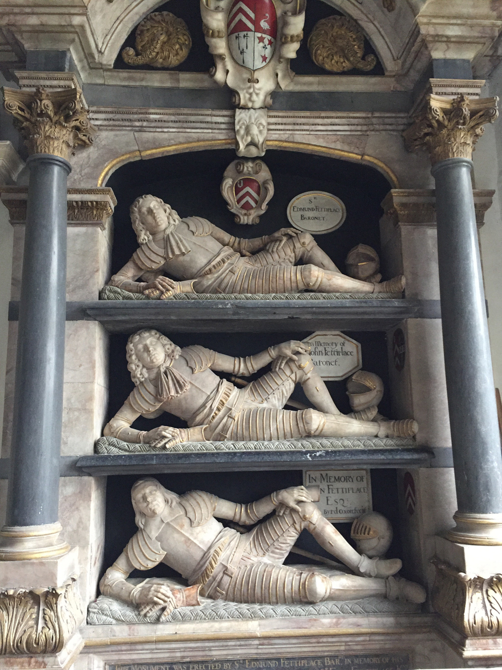 statues of reclining dukes