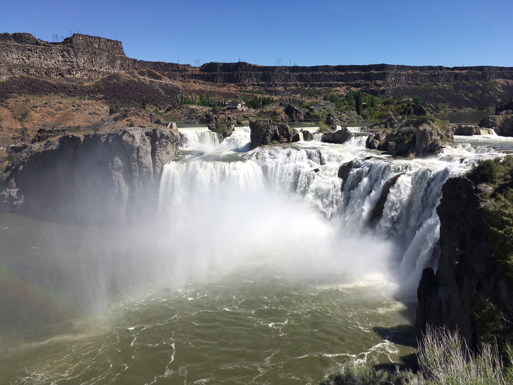 waterfall in a canyon