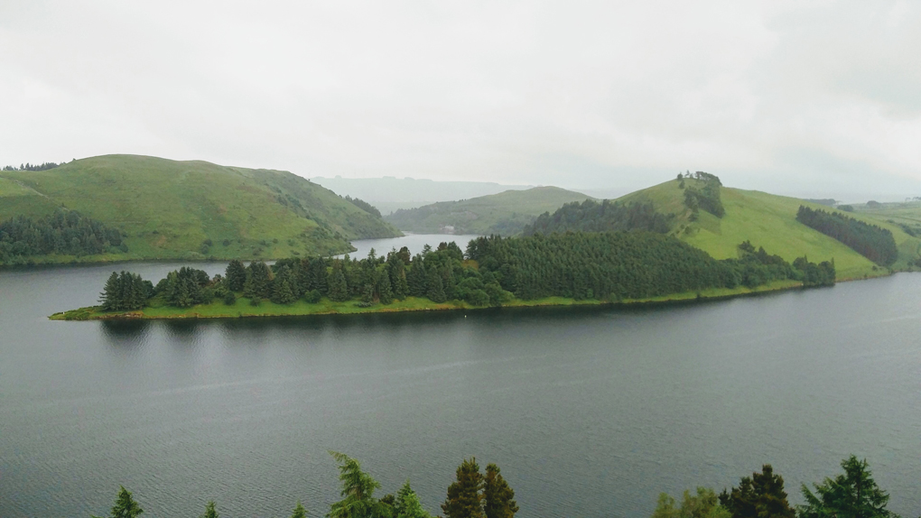 Llyn Clywedog in mid Wales.