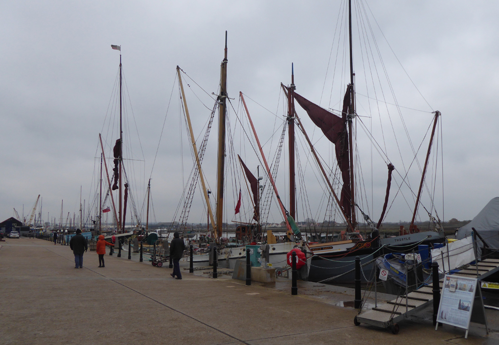 Old Thames sailing Barges at Hythe Quay, Maldon