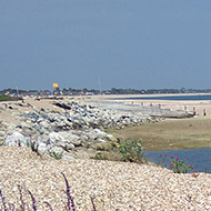 shale beach at the seaside