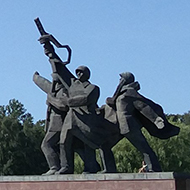 tall monument in Latvia