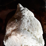 stalagmites and stalactites in a cave