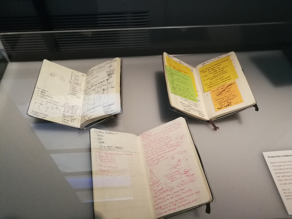 notebooks in a museum