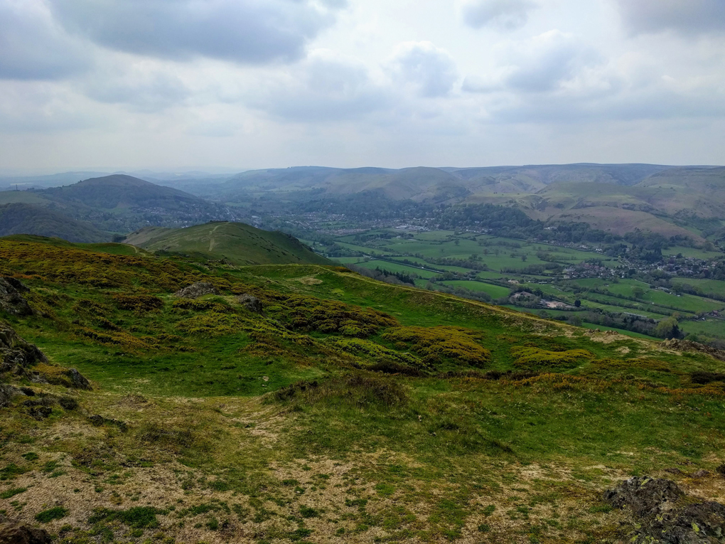 A view from the summit of Caer Caradoc towards Church Stretton.