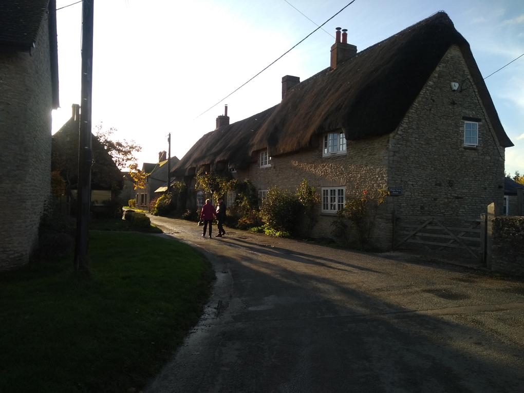 An Oxfordshire village at sunset