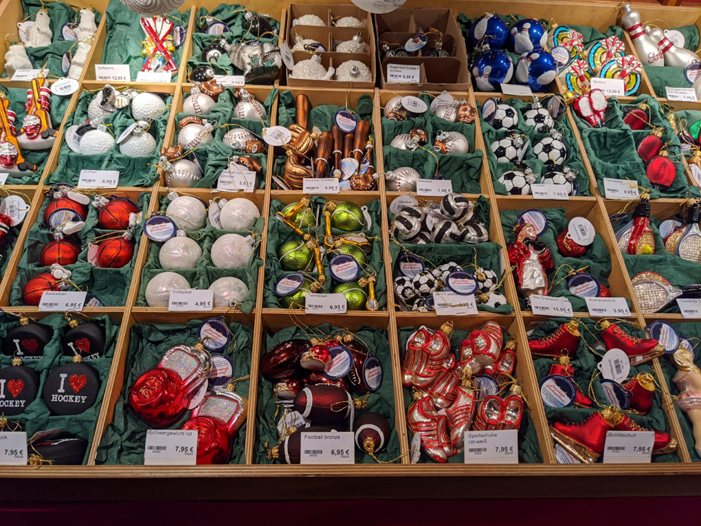 A whole stall full of baubles.