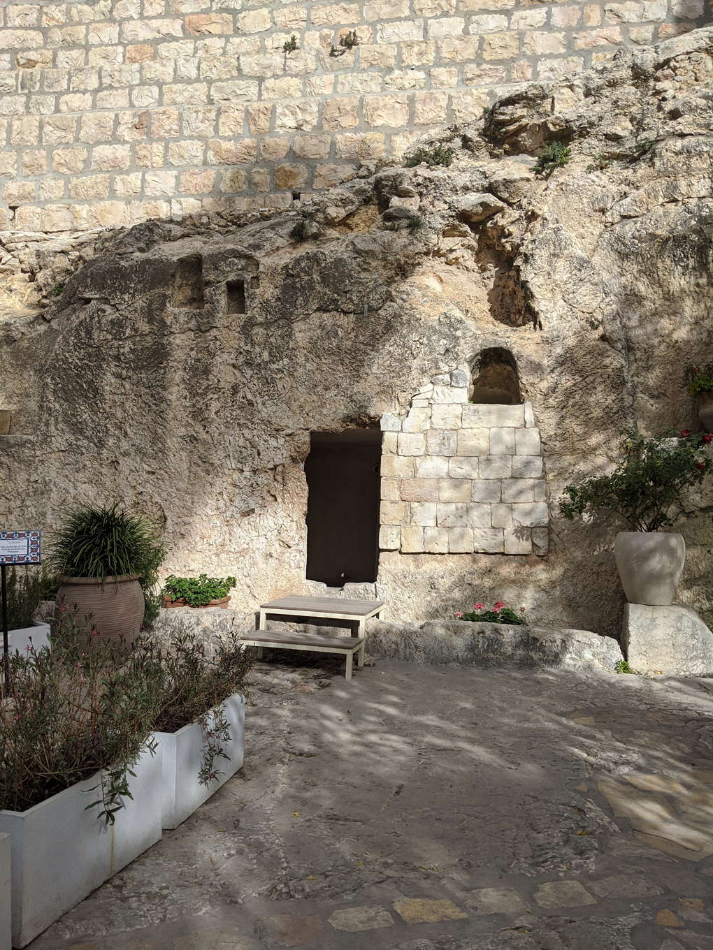 The empty garden tomb in Jerusalem