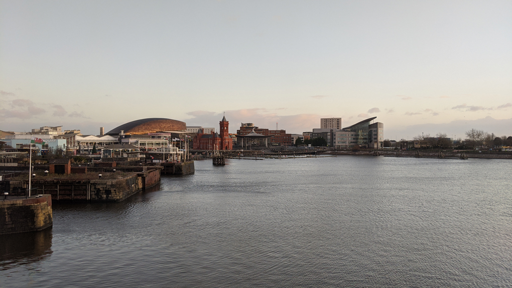 The view across Cardiff Bay
