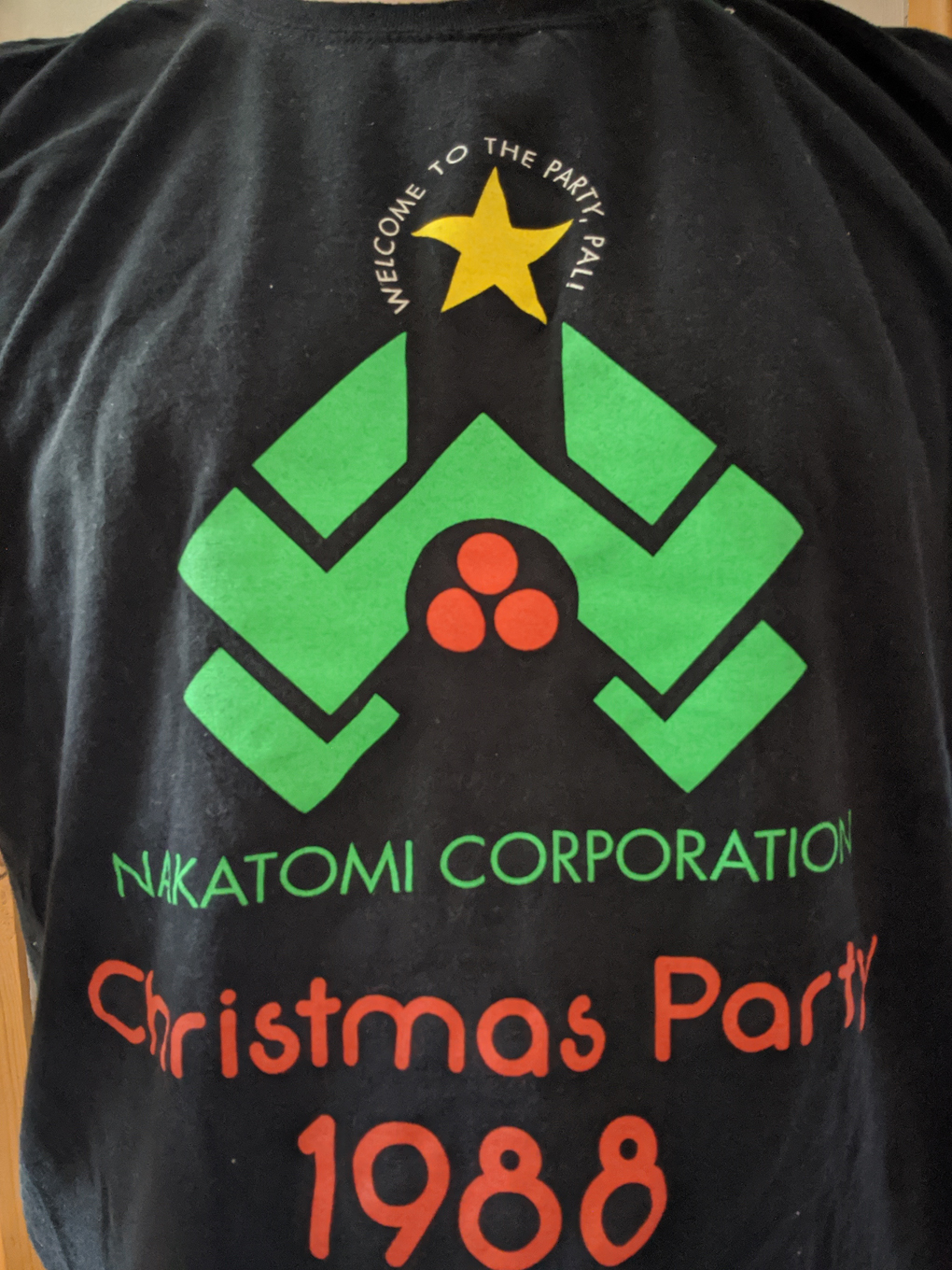 A photo of the nakatomo Christmas party 1988, a reference to the film Die Hard