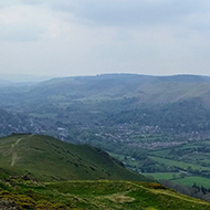 A view from the summit of Caer Caradoc towards Church Stretton.