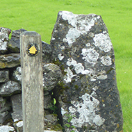 Narrow gap in dry stone wall