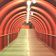 Footbridge tunnel by the Clyde in Glasgow