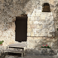 The empty garden tomb in Jerusalem